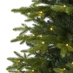7.5ft. Pre-Lit Belgium Fir Artificial Christmas Tree, Clear LED Lights -Northlight Sale Store D255963S 3