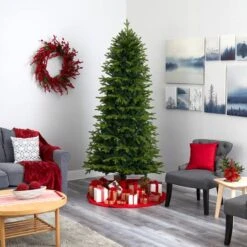 7.5ft. Pre-Lit Belgium Fir Artificial Christmas Tree, Clear LED Lights -Northlight Sale Store D255963S 7
