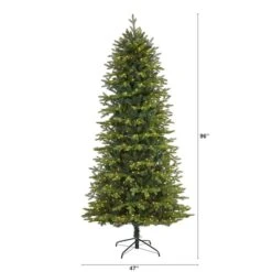 8ft. Pre-Lit Belgium Fir Artificial Christmas Tree, Clear LED Lights -Northlight Sale Store D255968S 2