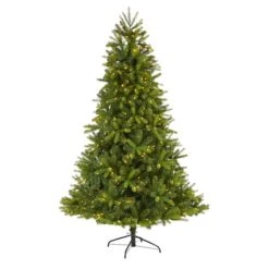 7ft. Pre-Lit New Haven Spruce Artificial Christmas Tree, Clear LED Lights