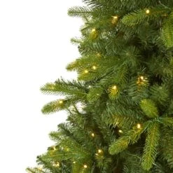 7ft. Pre-Lit New Haven Spruce Artificial Christmas Tree, Clear LED Lights -Northlight Sale Store D255971S 3