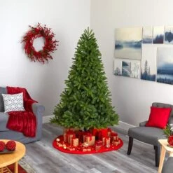 7ft. Pre-Lit New Haven Spruce Artificial Christmas Tree, Clear LED Lights -Northlight Sale Store D255971S 7