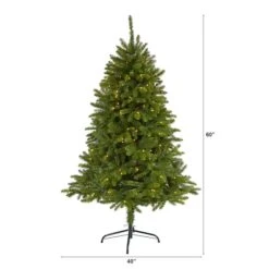 5ft. Pre-Lit Sierra Spruce Artificial Christmas Tree, Clear LED Lights -Northlight Sale Store D255976S 2