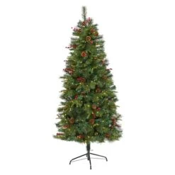 6ft. Pre-Lit Mixed Pine Artificial Christmas Tree, Clear LED Lights