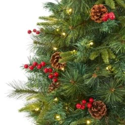 6ft. Pre-Lit Mixed Pine Artificial Christmas Tree, Clear LED Lights -Northlight Sale Store D255984S 3