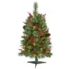3ft. Pre-Lit Norway Mixed Pine Artificial Christmas Tree, Clear LED Lights