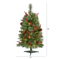 3ft. Pre-Lit Norway Mixed Pine Artificial Christmas Tree, Clear LED Lights -Northlight Sale Store D255987S 2
