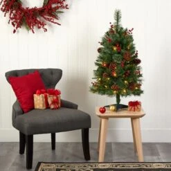 3ft. Pre-Lit Norway Mixed Pine Artificial Christmas Tree, Clear LED Lights -Northlight Sale Store D255987S 5