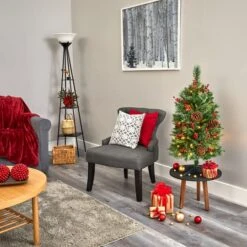 3ft. Pre-Lit Norway Mixed Pine Artificial Christmas Tree, Clear LED Lights -Northlight Sale Store D255987S 6