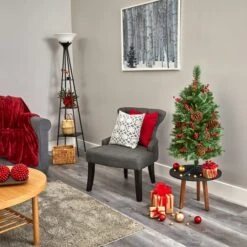 3ft. Pre-Lit Norway Mixed Pine Artificial Christmas Tree, Clear LED Lights -Northlight Sale Store D255987S 7