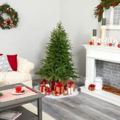 5ft. Pre-Lit Colorado Mountain Fir Artificial Christmas Tree, Clear LED Lights -Northlight Sale Store D255999S 7