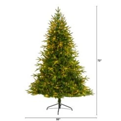 6ft. Pre-Lit Colorado Mountain Fir Artificial Christmas Tree, Clear LED Lights -Northlight Sale Store D256000S 2
