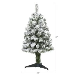 3ft. Unlit Flocked West Virginia Fir Artificial Christmas Tree -Northlight Sale Store D256009S 2