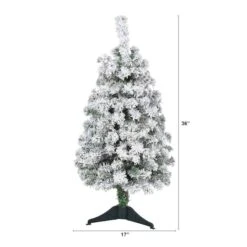 3ft. Unlit Flocked Rock Springs Spruce Artificial Christmas Tree -Northlight Sale Store D256020S 2