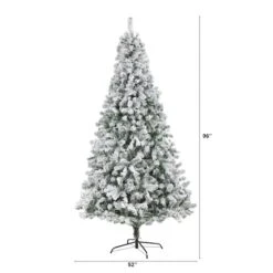 8ft. Unlit Flocked Rock Springs Spruce Artificial Christmas Tree -Northlight Sale Store D256023S 2