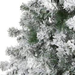 8ft. Unlit Flocked Rock Springs Spruce Artificial Christmas Tree -Northlight Sale Store D256023S 3