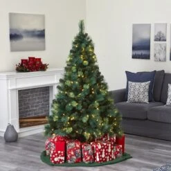 6ft. Pre-Lit Mixed Green Scotch Pine Artificial Christmas Tree With LED Lights -Northlight Sale Store D256069S 8