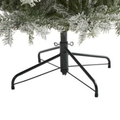 7.5ft. Pre-Lit Slim Flocked Nova Scotia Spruce Artificial Christmas Tree With Warm White LED Lights -Northlight Sale Store D256091S 6