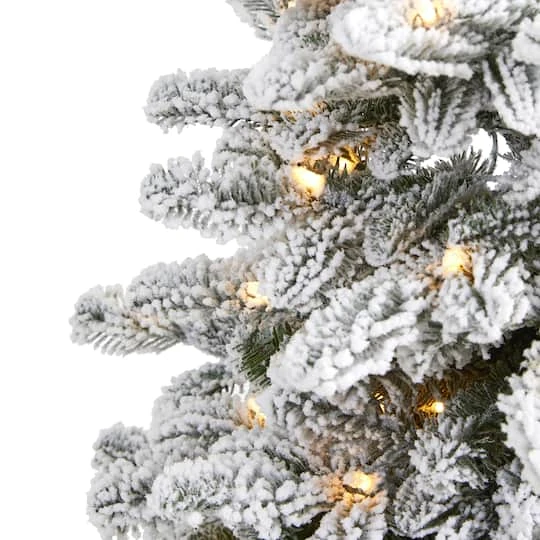3ft. Pre-Lit Flocked North Carolina Fir Artificial Christmas Tree With Warm White Lights 4 3ft. Pre-Lit Flocked North Carolina Fir Artificial Christmas Tree With Warm White Lights - Image 4