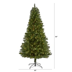 7.5ft. Pre-Lit Virginia Fir Artificial Christmas Tree, Clear Lights -Northlight Sale Store D256115S 2
