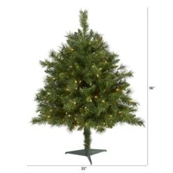 3ft. Pre-Lit Wyoming Mixed Pine Artificial Christmas Tree, Clear LED Lights 10 3ft. Pre-Lit Wyoming Mixed Pine Artificial Christmas Tree, Clear LED Lights -Northlight Sale Store D256132S 2