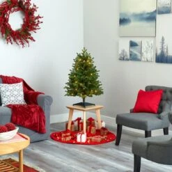 3ft. Pre-Lit Washington Fir Artificial Christmas Tree, Clear LED Lights -Northlight Sale Store D256148S 6