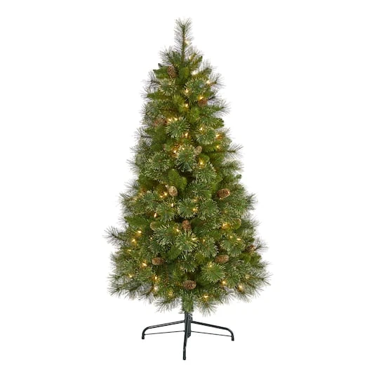 5ft. Pre-Lit Golden Tip Washington Pine Artificial Christmas Tree, Clear LED Lights 1 5ft. Pre-Lit Golden Tip Washington Pine Artificial Christmas Tree, Clear LED Lights