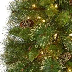 5ft. Pre-Lit Golden Tip Washington Pine Artificial Christmas Tree, Clear LED Lights 11 5ft. Pre-Lit Golden Tip Washington Pine Artificial Christmas Tree, Clear LED Lights -Northlight Sale Store D256156S 3
