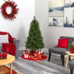 5ft. Pre-Lit Golden Tip Washington Pine Artificial Christmas Tree, Clear LED Lights 13 5ft. Pre-Lit Golden Tip Washington Pine Artificial Christmas Tree, Clear LED Lights -Northlight Sale Store D256156S 7