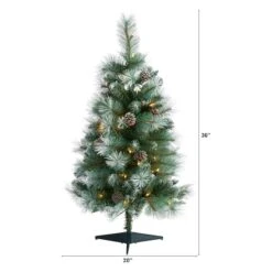 3ft. Pre-Lit British Columbia Mountain Pine Artificial Christmas Tree, Clear LED Lights -Northlight Sale Store D256168S 2