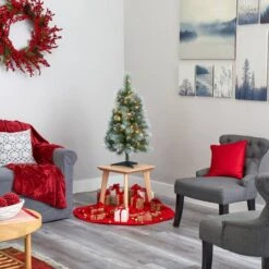 3ft. Pre-Lit British Columbia Mountain Pine Artificial Christmas Tree, Clear LED Lights -Northlight Sale Store D256168S 6