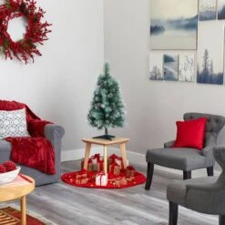 3ft. Pre-Lit British Columbia Mountain Pine Artificial Christmas Tree, Clear LED Lights -Northlight Sale Store D256168S 7