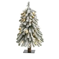 2ft. Pre-Lit Grand Alpine Artificial Christmas Tree, Clear LED Lights