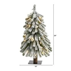 2ft. Pre-Lit Grand Alpine Artificial Christmas Tree, Clear LED Lights -Northlight Sale Store D256191S 2