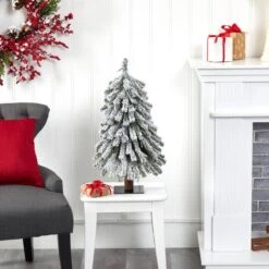 2ft. Pre-Lit Grand Alpine Artificial Christmas Tree, Clear LED Lights -Northlight Sale Store D256191S 6