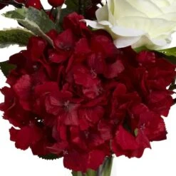 19.5" Merry Christmas Rose & Hydrangea Arrangement -Northlight Sale Store D292871S 13