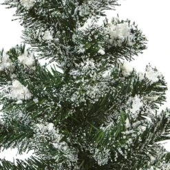 2 Pack 18" Unlit Snowy Mini Pine Artificial Christmas Trees With Tin Planters 8 2 Pack 18" Unlit Snowy Mini Pine Artificial Christmas Trees With Tin Planters -Northlight Sale Store D292902S 13