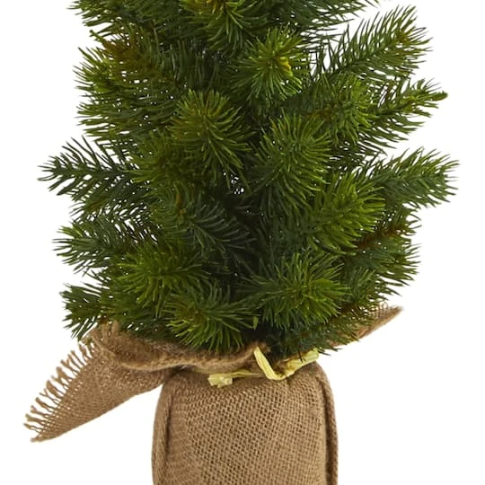 3 Pack 15" Unlit Mini Cypress & Pine Artificial Christmas Trees With Burlap Base 6 3 Pack 15" Unlit Mini Cypress & Pine Artificial Christmas Trees With Burlap Base - Image 6