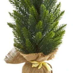 3 Pack 15" Unlit Mini Cypress & Pine Artificial Christmas Trees With Burlap Base 10 3 Pack 15" Unlit Mini Cypress & Pine Artificial Christmas Trees With Burlap Base -Northlight Sale Store D292907S 4