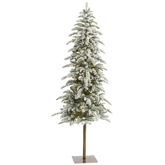 6.5ft. Pre-Lit Washington Alpine Artificial Christmas Tree, White Warm LED Lights 2 6.5ft. Pre-Lit Washington Alpine Artificial Christmas Tree, White Warm LED Lights - Image 2