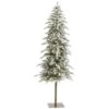 6.5ft. Pre-Lit Washington Alpine Artificial Christmas Tree, White Warm LED Lights