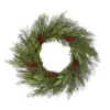 20" Cedar & Ruscus With Berries Wreath