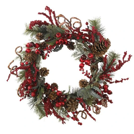 24" Red Berry Wreath 2 24" Red Berry Wreath - Image 2
