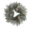 24" Snowy Berry, Pinecone & Ornaments Wreath