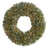 5ft. Pre-Lit Flocked Artificial Christmas Wreath