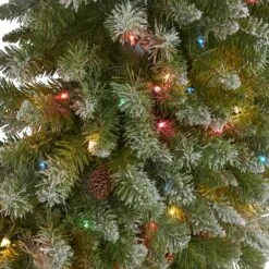 5ft. Pre-Lit Flocked Artificial Christmas Wreath -Northlight Sale Store D292966S 3