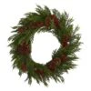 2.6ft. Cypress With Berries & Pinecones Wreath