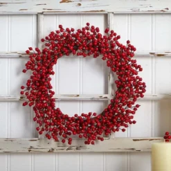 22" Red Berry Wreath -Northlight Sale Store D293305S 13