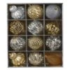12ct. 4" Gold & Silver Shatterproof Luxe Ornament Set