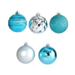 40ct. 3" Blue & Silver Shatterproof Ball Ornaments 9 40ct. 3" Blue & Silver Shatterproof Ball Ornaments -Northlight Sale Store D322176S 3